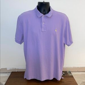 Lavender Vintage Mesh Polo by Ralph Lauren Men's Shirt